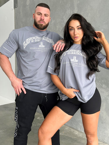 Ciaga Rose Tee in oxford blue, mens gym tee by Lift The Label, view 3
