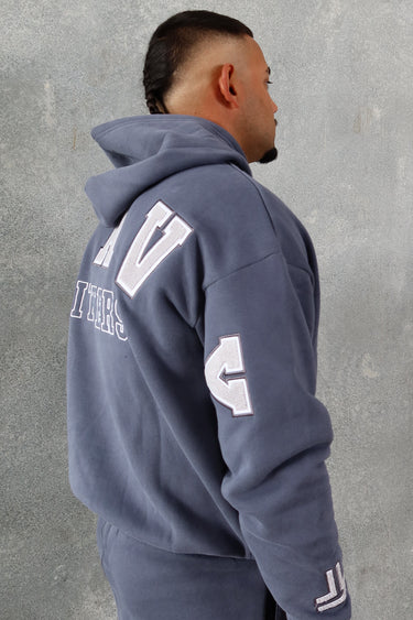 Donny Hoodie in blue and grey, mens gym hoodie by Lift The Label, view 3
