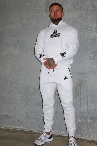 Donny Trackpants in grey marle, mens joggers by Lift The Label, view 2