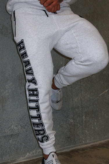 Donny Trackpants in grey marle, mens joggers by Lift The Label, view 3