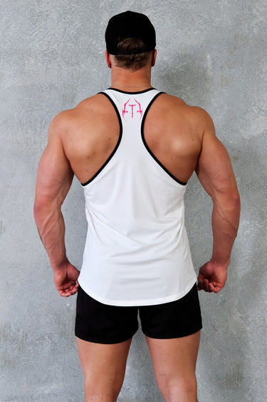 Metal T-Back - White / Hot Pink ( PRE ORDER )