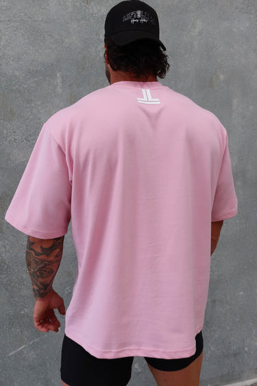 B2B Tee in baby pink, mens gym tee by Lift The Label, view 3