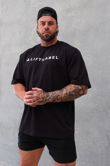B2B Tee in black, mens gym tee by Lift The Label, view 3