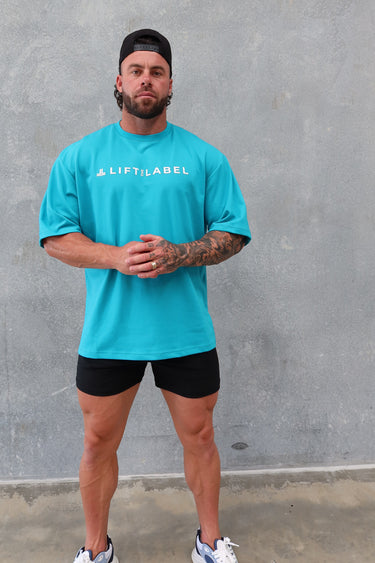 B2B Tee in Ciaga teal, mens gym tee by Lift The Label, view 3