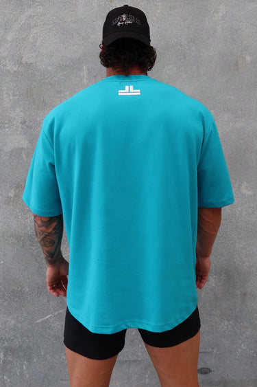 B2B Tee in Ciaga teal, mens gym tee by Lift The Label, view 2