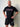Basic Logo O.S Tee in black and pink, oversized mens gym tee by Lift The Label, view 3