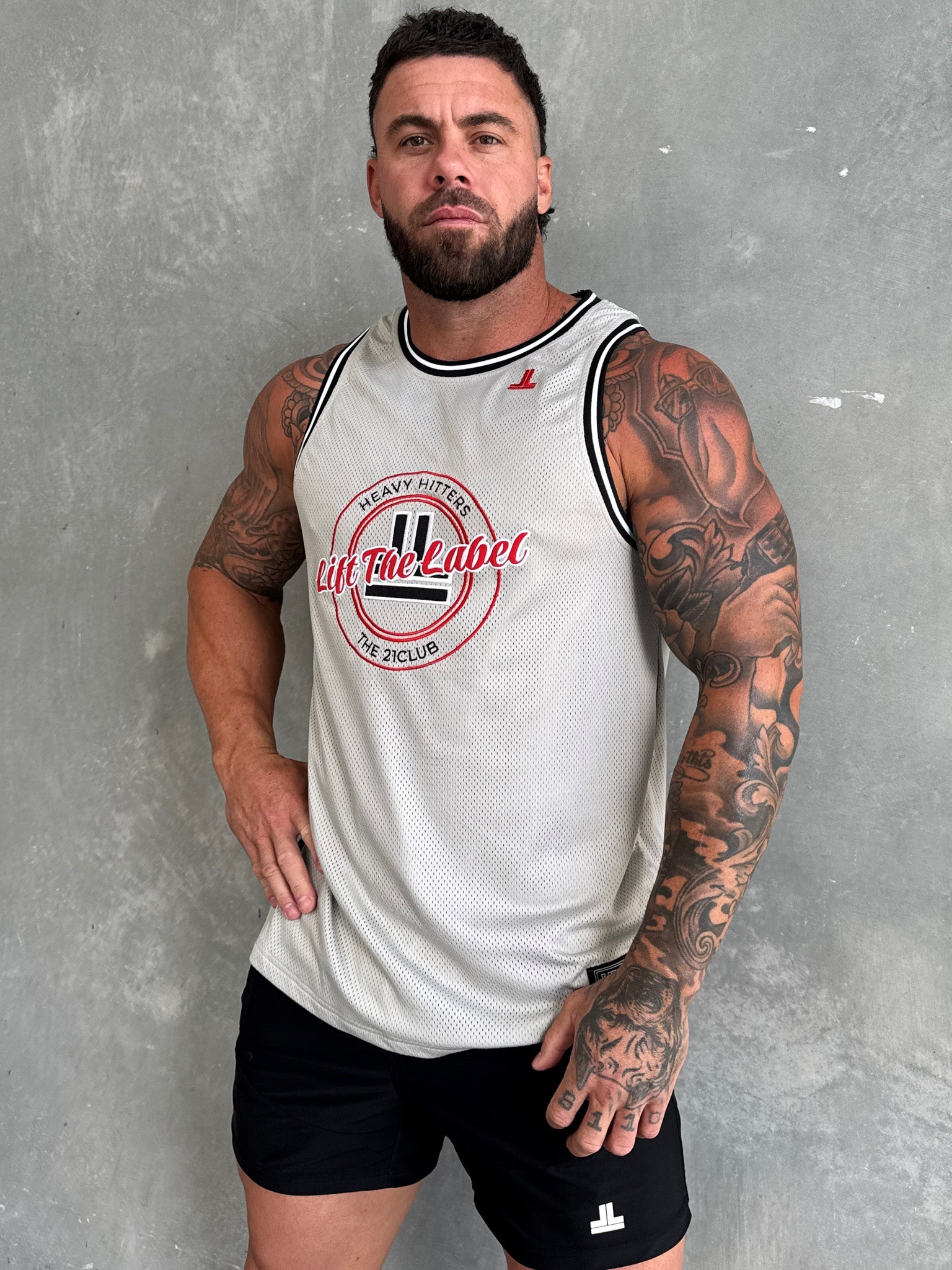 Varsity Jersey Tank - Stone Grey