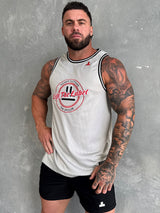Varsity Jersey Tank - Stone Grey