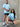 Ciaga Rose Tee in baby blue and grey, mens gym tee by Lift The Label