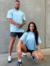 Ciaga Rose Tee - Baby Blue / Grey