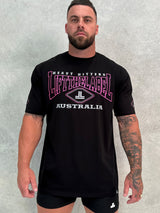 Home Tee - Black/Pink Outline