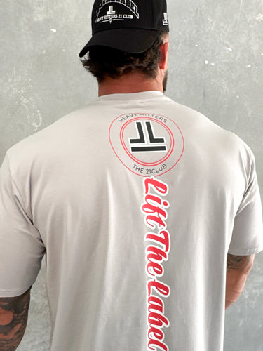 Varsity Tee - Stone Grey / Red