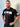 College Tee in black with white logos, mens gym tee by Lift The Label