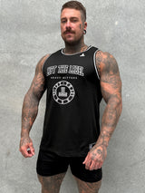 College Logo Jersey Tank - Black / White