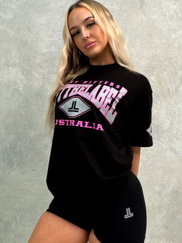 Home Tee - Black/Pink
