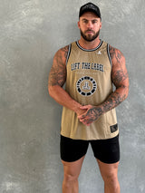 College Logo Jersey Tank - Beige