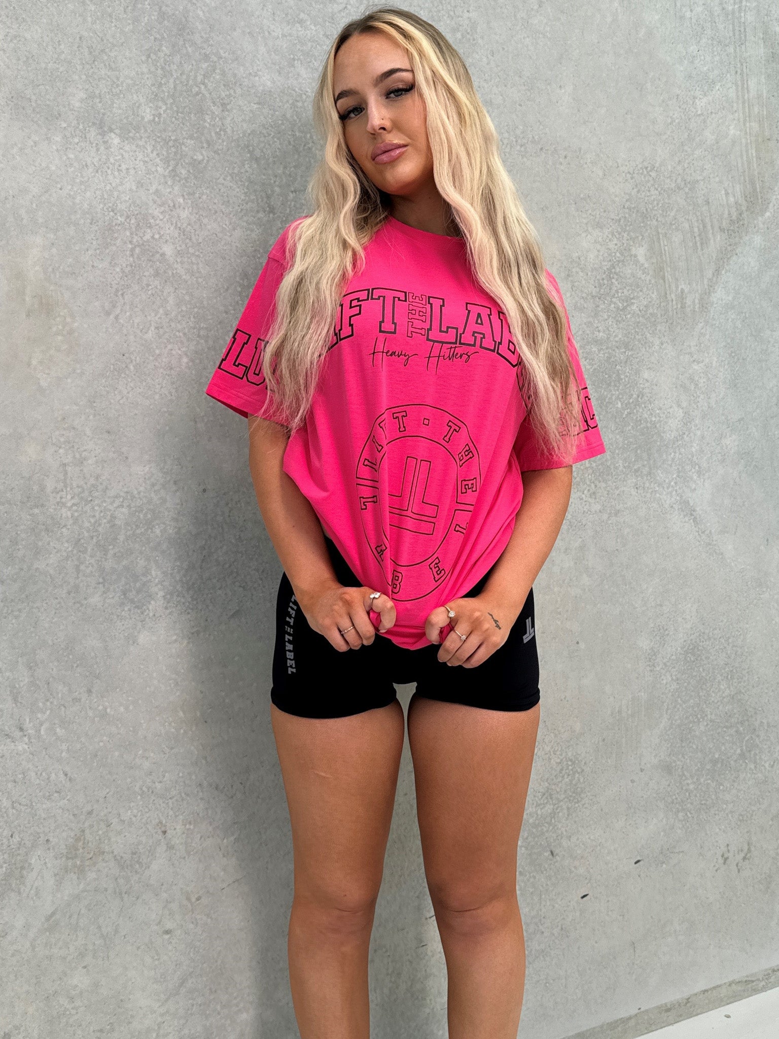 Prints Tee - Hot Pink / Black