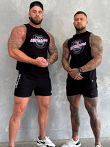 Varsity Tank - Black / Pink / Teal