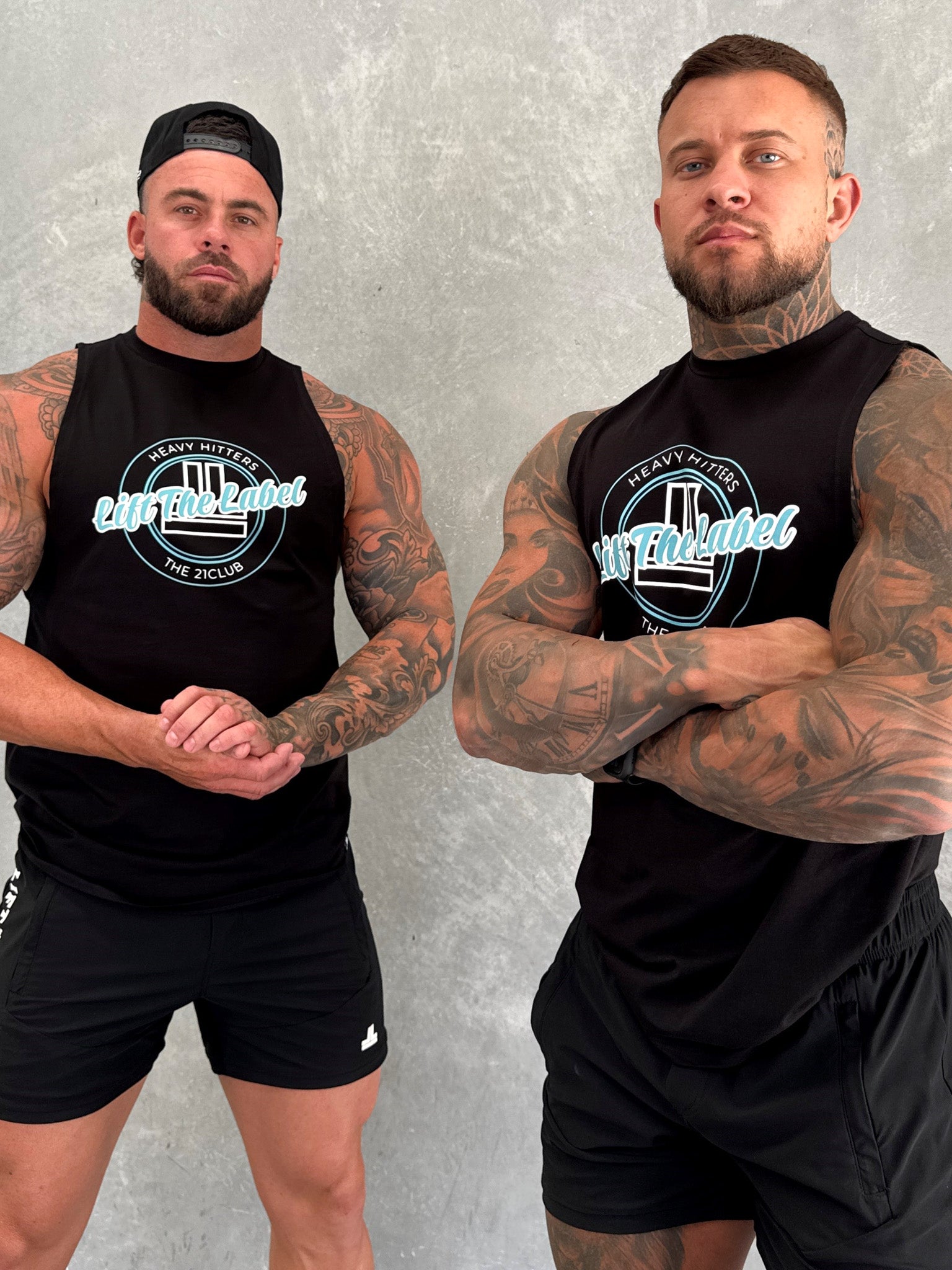 Varsity Tank - Black / Baby Blue