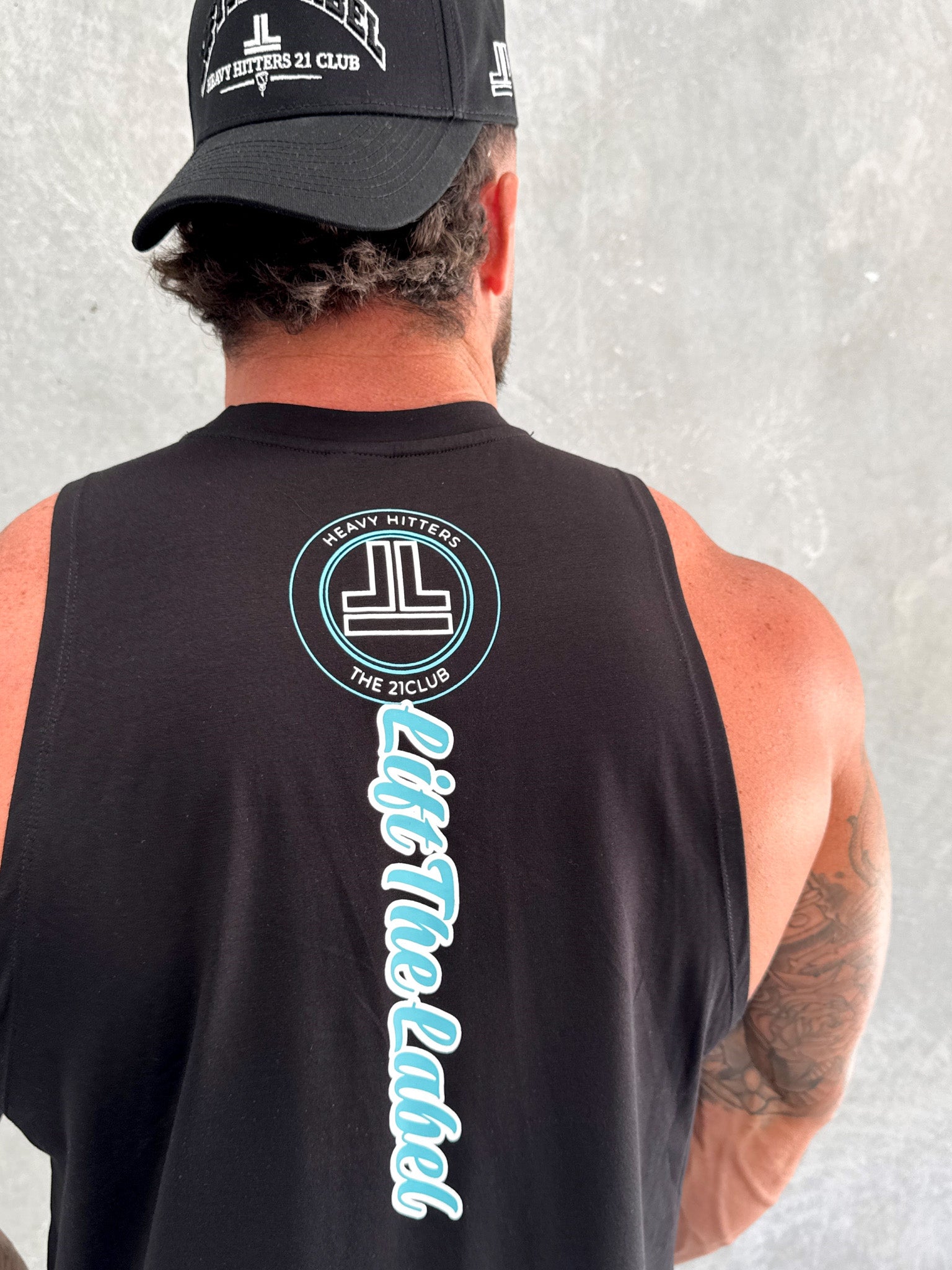 Varsity Tank - Black / Baby Blue
