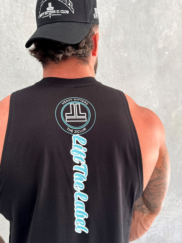 Varsity Tank - Black / Baby Blue