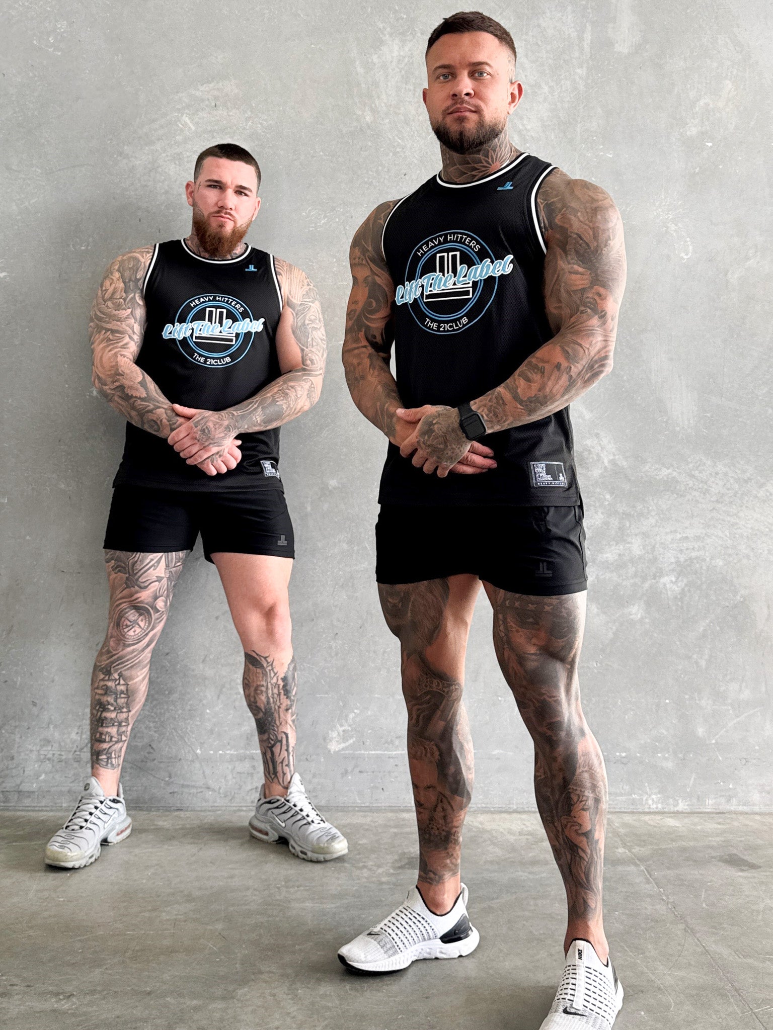 Varsity Jersey Tank - Black/ Light Blue
