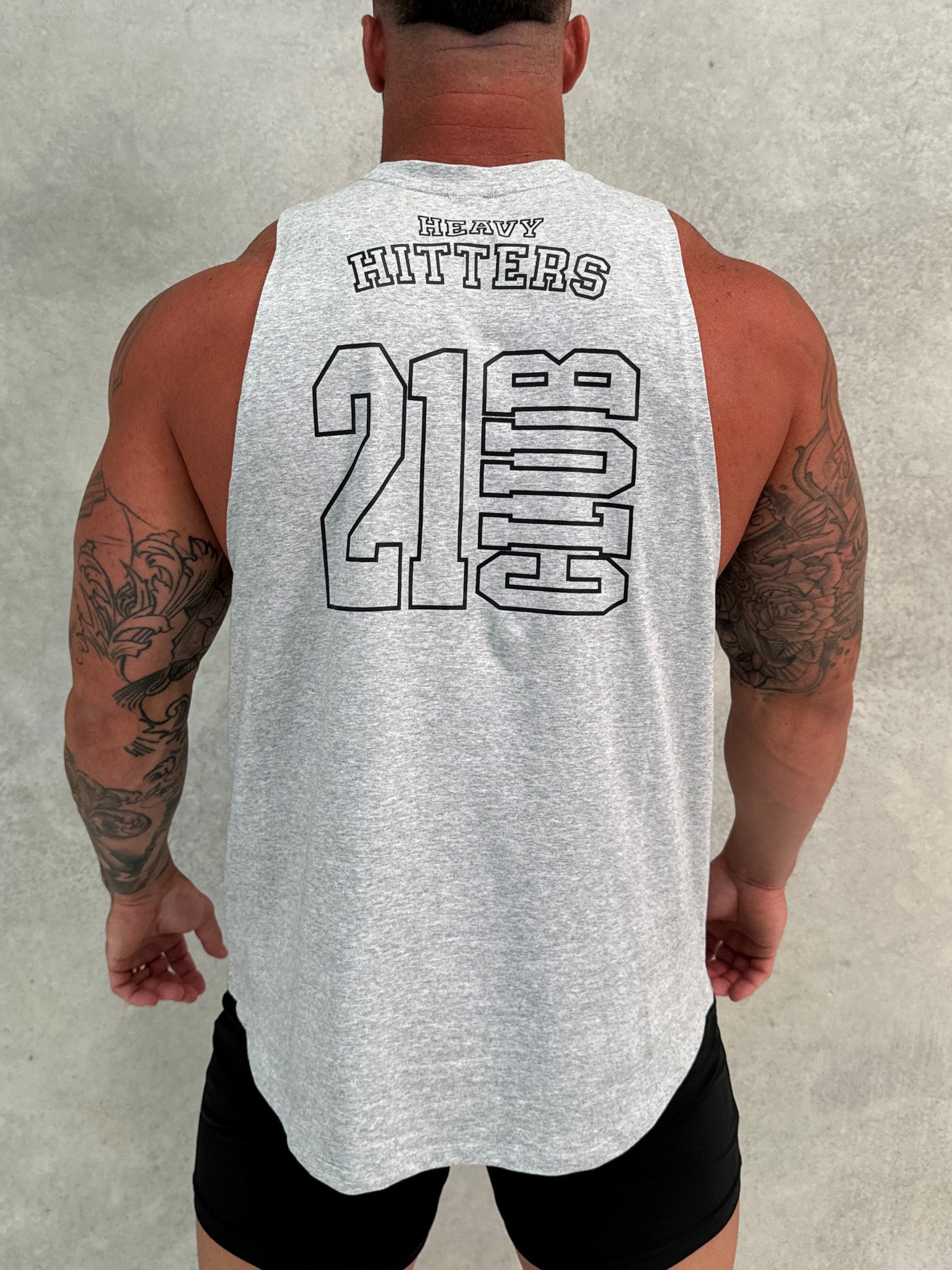 Match Logo Tank -Grey Marle