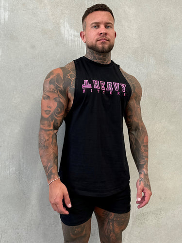 Team Hitter Tank - Black / Hot Pink