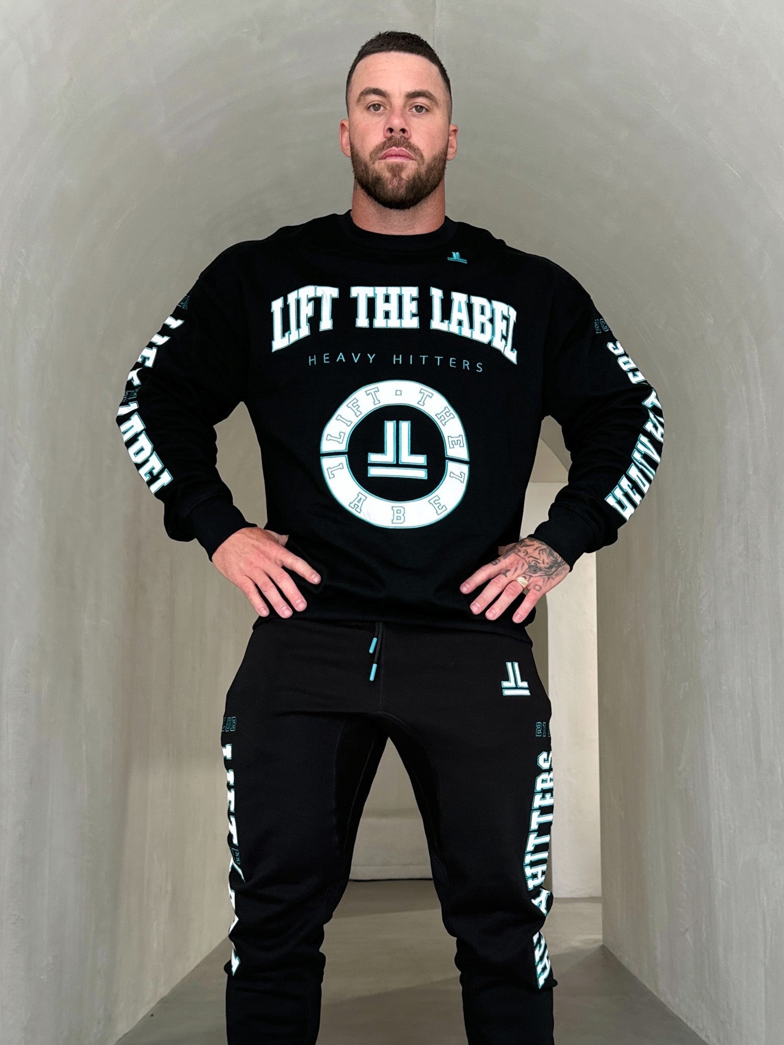 HITTER CREWS - BLACK / TEAL