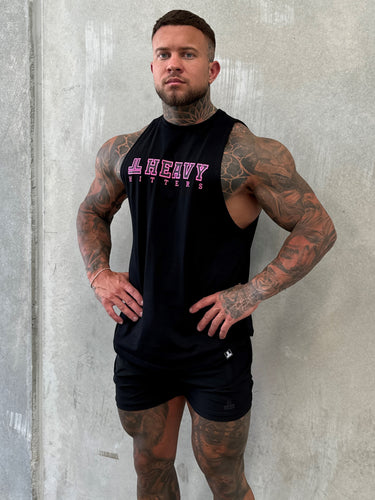 Team Hitter Tank - Black / Hot Pink