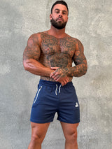 Game On Shorts - Navy Blue / Grey outline / White Logo