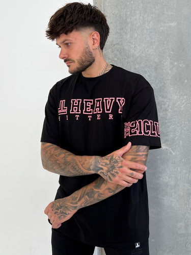 Team Hitter Tee - Black / Pink Logos