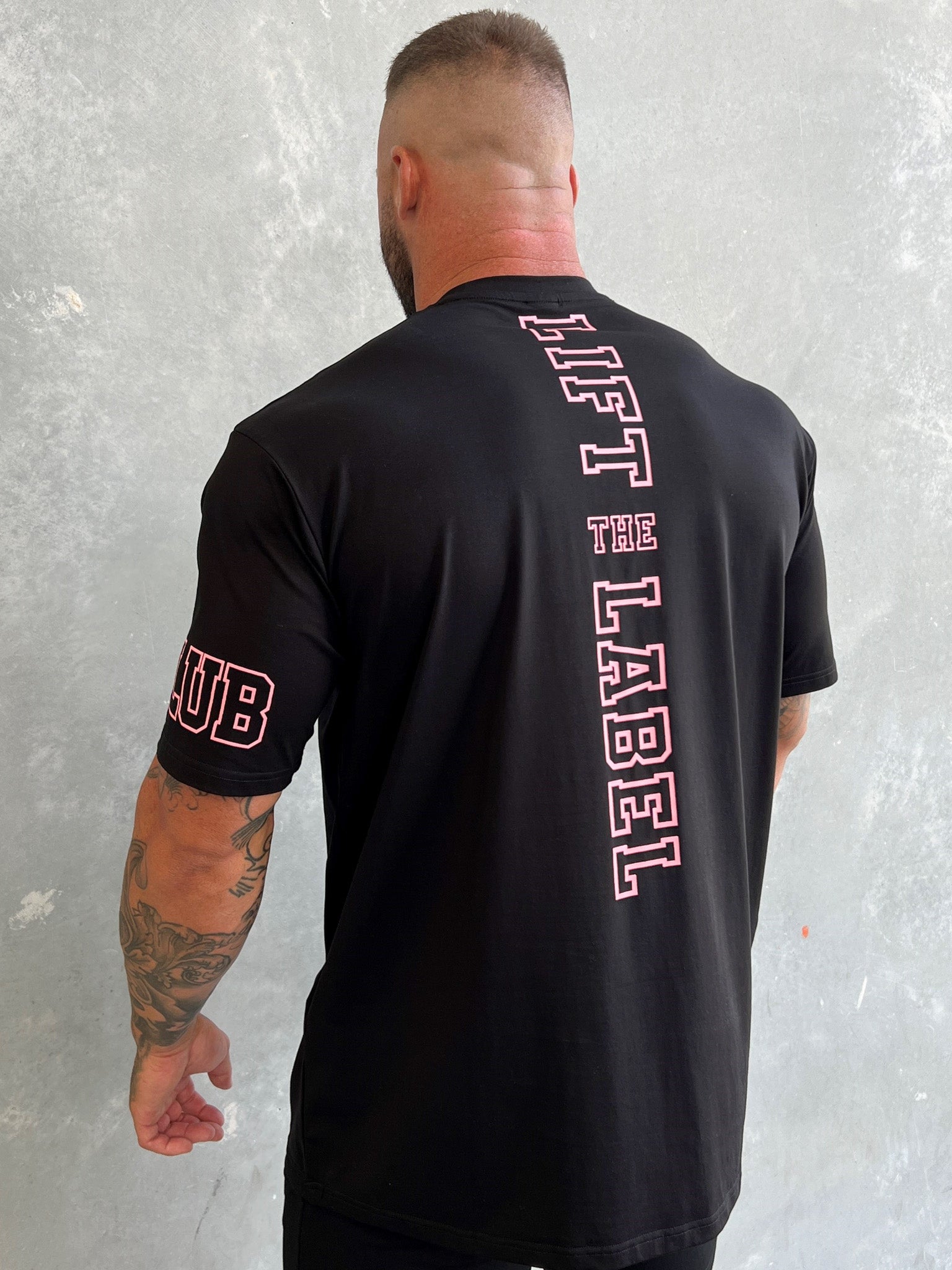 Team Hitter Tee - Black / Pink Logo