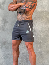 Game On Shorts - Graphic Grey / Teal outline / White Logo