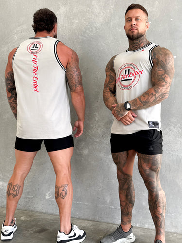 Varsity Jersey Tank - Stone Grey