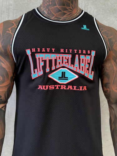 Home Logo Jersey Tank - Black / Teal / Watermelon
