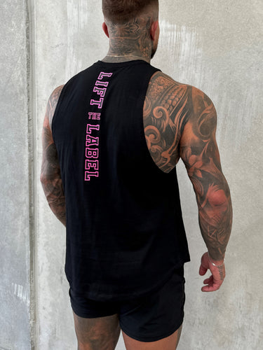 Team Hitter Tank - Black / Hot Pink