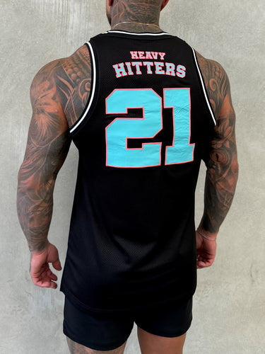 Home Logo Jersey Tank - Black / Teal / Watermelon