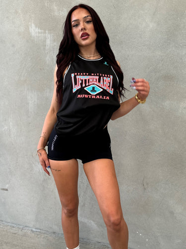 Home Logo Jersey Tank - Black / Teal / Watermelon