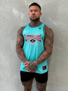 Home Logo Jersey Tank - Teal / Black / Watermelon