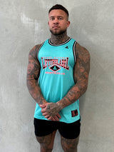 Home Logo Jersey Tank - Teal / Black / Watermelon