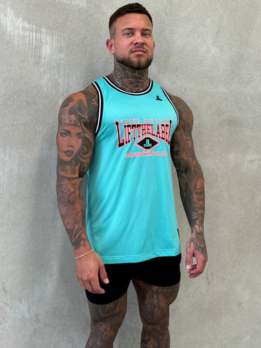 Home Logo Jersey Tank - Teal / Black / Watermelon