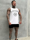 College Logo Jersey Tank - White / Black