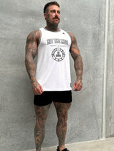 College Logo Jersey Tank - White / Black