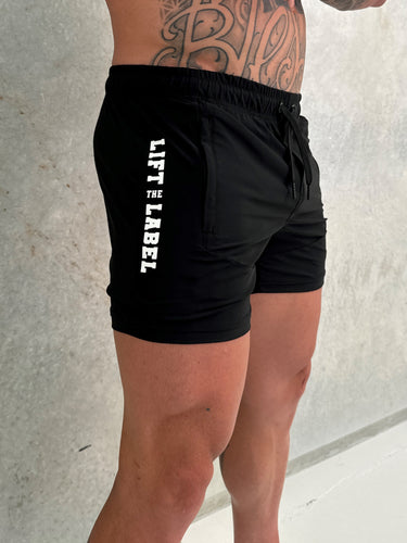Della Squat Shorts - Black / White