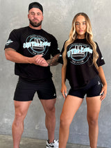 Varsity Tee - Black / Baby Blue