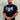 Home Tee in black, pink and teal, oversized mens gym tee by Lift The Label, front view on male model