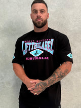 Home Tee -  Black/Pink/Teal