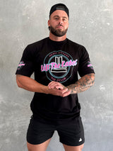 Varsity Tee - Black/Teal/Pink