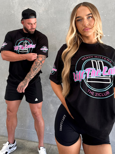 Varsity Tee - Black/Teal/Pink